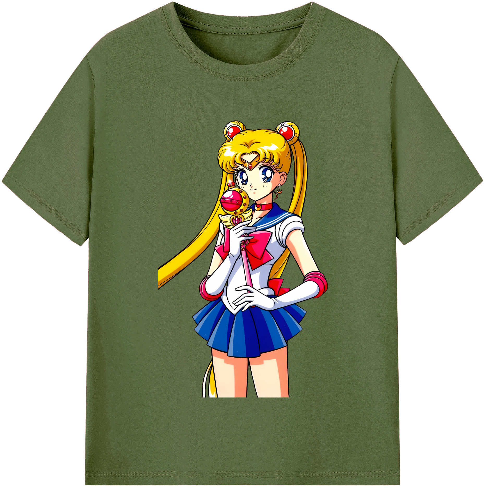 （画像用） 美少女戦士セーラームーン 月野 うさぎ つきの うさぎ Sailor Moon Tsukino Usagi 綿100％半袖Tシャツ（フロントプリント）